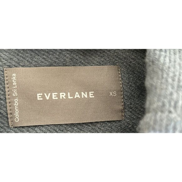 Everlane Oversized Shirt Jacket military style Gray Blue Pockets Size XSmall - Picture 9 of 11